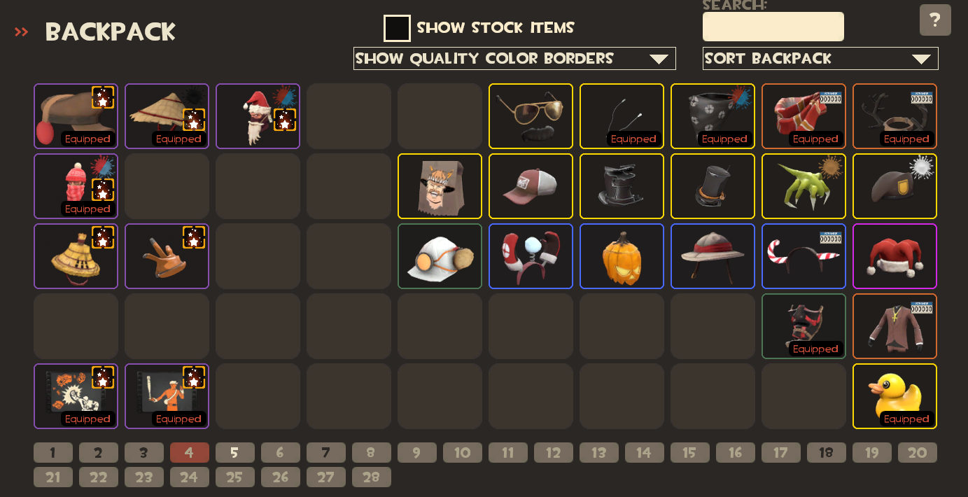 How do I make my Backpack.tf inventory look like my in game one