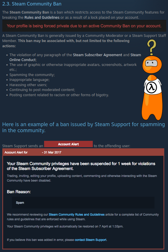 Got banned from steam community forums lol