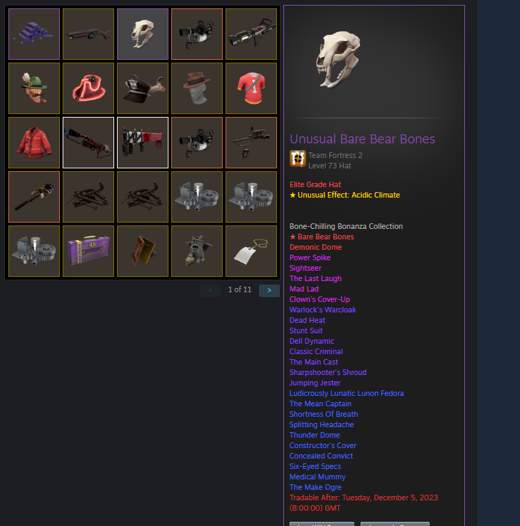 Price Check] Unusual Bare Bear Bones with the Acidic Climate