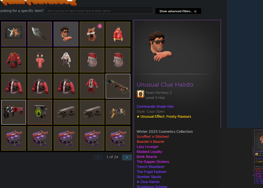 Price Check Unusual Clue Hairdo with Frosty Flavours effect Team